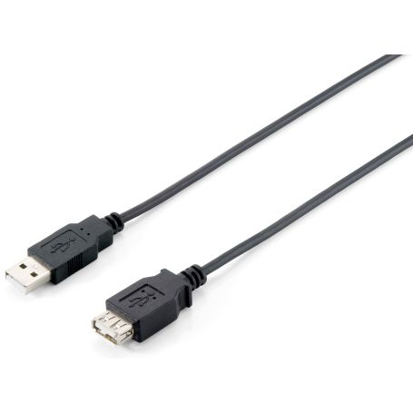 Equip Cabo de extensão USB 2.0 A-A 5.0M M F - Preto - 128852