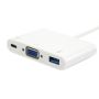 Equip USB-C to VGA Female USB A Female PD Adapter - 133462
