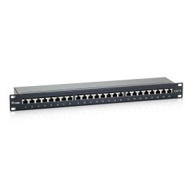 Equip CAT.6 Patch Panel 24-Port 19 inch 1U Black, Shielded - 326424
