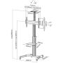 Equip Suporte 90° Rotate Single Display Cart - 650602