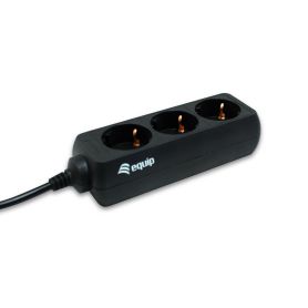 Equip Tomada de corrente C14 IEC320 para 3 sockets - preto - 333280