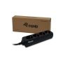 Equip Tomada de corrente C14 IEC320 para 4 sockets - preto - 333281