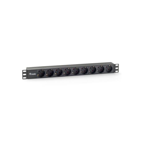 Equip Tomada de corrente 9 bay - horizontal 1U - preto (1,8m e 19'') - 333282