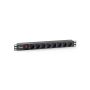 Equip Tomada de corrente 8bay CEE7 4 w. switch, 1,8m cable, black (19'') - 333283
