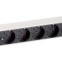 Equip Power Strip 8bay CEE7 4 w. switch, 1,8m cable, aluminium (19'') - 333293
