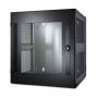 APC NetShelter WX 13U w/Threaded Hole Vertical Mounting Rail Glass Front Door Black - AR100
