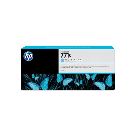 HP 771C 775-ml Light Cyan Designjet Ink Cartridge - B6Y12A