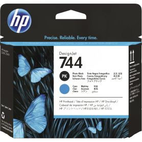 HP 744 Photo Black & Cyan Printhead - F9J86A