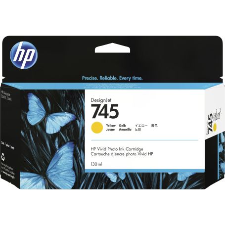 HP 745 130-ml Yellow Ink Cartridge - F9J96A