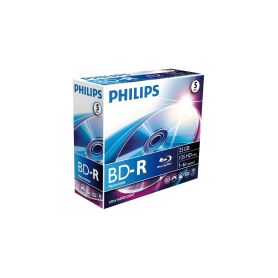 Philips Blu-Ray Recordable 25GB 6x Jewel Case (5 unidades) - BR2S6J05C