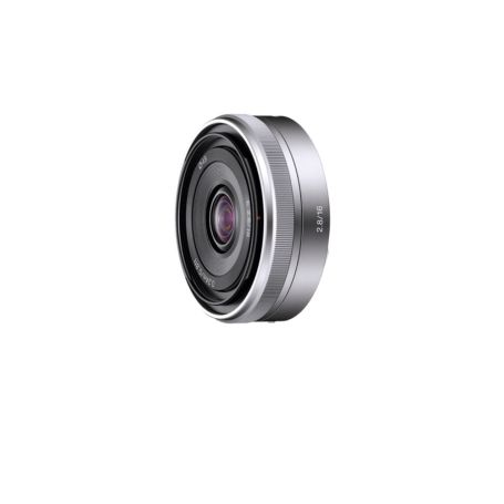 Sony SEL-16F28 - Lente SEL16F28 E16mm F2.8 panqueca, ópticas de alta qualidade para fotos e ainda vídeo HD