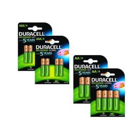 Battery General  NiMH - Duracell PreCharged AA   AAA 2 x 8 Packs BUN0044B