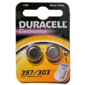 Battery General  Silver oxide - Duracell 357 303 1.5V Watch Cell 2 Pack D357
