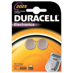 Battery General  Lithium - Duracell 3V Coin Cell (2 Pack) DL2025B2