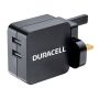 Power Charger UK - Duracell 2x2.4A USB Phone Tablet Charger DRACUSB4-UK