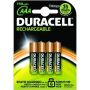 Battery General NiMH - Duracell Rechargeable AAA 4 Pack 750mAh HR3-B