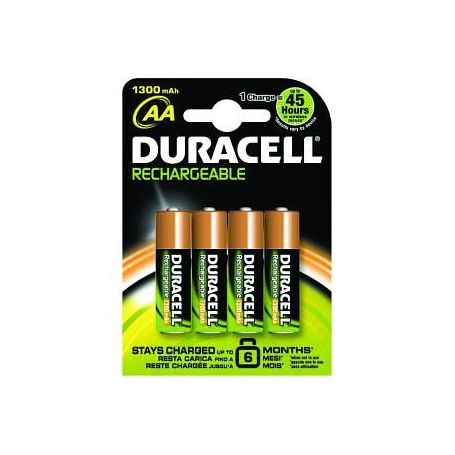 DURACELL BLISTER 4 PILHAS AA STAYCHARGED HR6-B