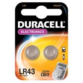 Battery General Alkaline - Duracell 1.5V Cell (Pack of 2) LR43