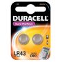 Battery General Alkaline - Duracell 1.5V Cell (Pack of 2) LR43