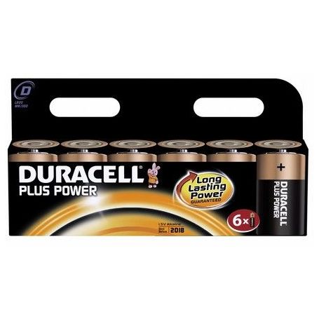 Battery General  Alkaline - Duracell Plus D Size 6 Pack MN1300B6