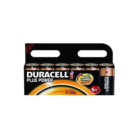 Battery General  Alkaline - Duracell Plus C Size 6 Pack MN1400B6