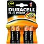 DURACELL BLISTER 4 PILHAS AA PLUS POWER MN1500B4