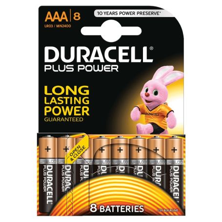 Battery General  Alkaline - Duracell Plus AAA 8 Pack MN2400B8