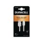 Cable USB  2m - Duracell Sync Charge Cable 2 Metre White