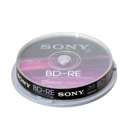 BLURAY SONY REWRITABLE PACK10 25GB 10BNE25SP