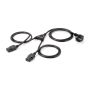 Equip Power Cable y-verion 2 x iec c13 to schuko c13, angled, black - 112220