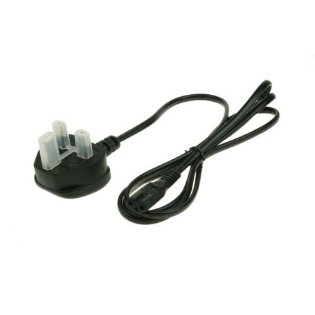 Power Power lead 2-Power UK - AC Mains Lead Fig 8 UK Plug (Black) PWR0001A