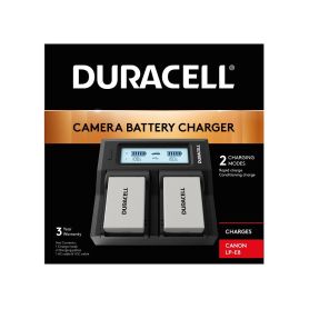 Power Charger  110-240V - Duracell LED Dual DSLR Battery Charger DRC6104