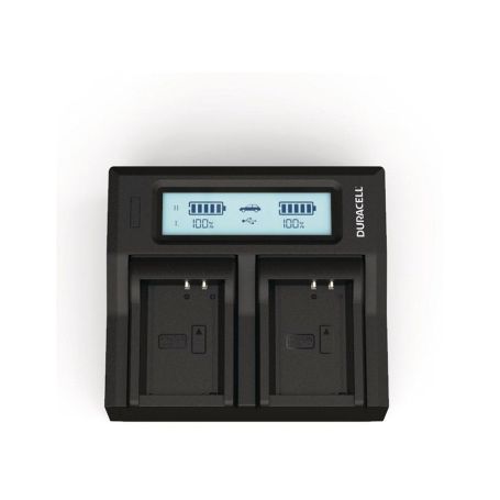 Power Charger  110-240V - Duracell LED Dual DSLR Battery Charger DRC6105
