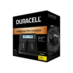 Power Charger  110-240V - Duracell LED Dual DSLR Battery Charger DRN6112
