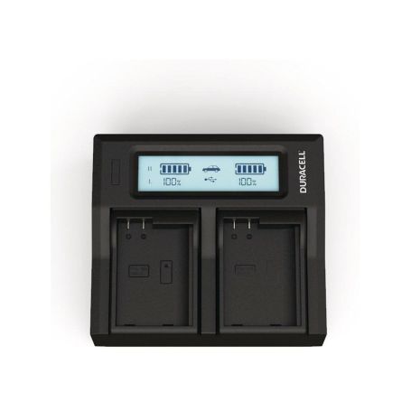 Power Charger  110-240V - Duracell LED Dual DSLR Battery Charger DRN6113
