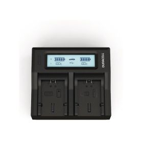 Power Charger 110-240V - Duracell LED Dual DSLR Battery Charger DRP6116