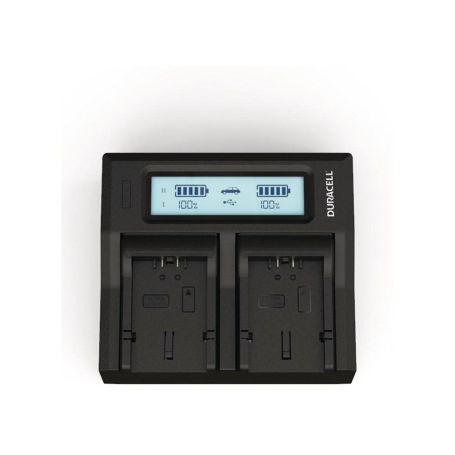 Power Charger 110-240V - Duracell LED Dual DSLR Battery Charger DRP6116