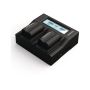 Power Charger 110-240V - Duracell LED Dual DSLR Battery Charger DRP6116