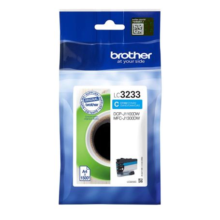 Brother Cartucho de tinta Cião, Duração estimada até 1.500 páginas (segundo ISO IEC 24711) - LC3233C