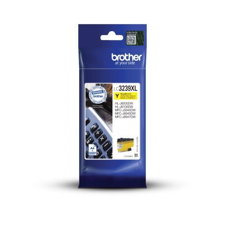 Brother Tinteiro Amarelo de alta capacidade, Duração estimada até 5.000 páginas (segundo ISO IEC 24711) - LC3239XLY