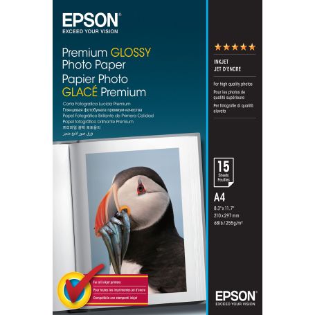 PAPEL EPSON PREMIUM GLOSSY 10x15 15Fls S042155