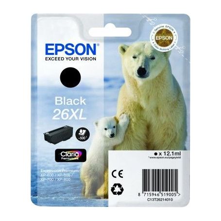 TINTEIRO EPSON 26XL CLARIA BLACK T26214020