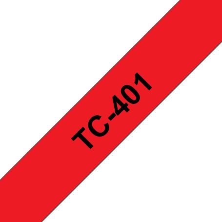 Brother Fita Laminada de 12mm - Vermelho   Preto. para P-Touch - TC-401