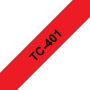 Brother Fita Laminada de 12mm - Vermelho   Preto. para P-Touch - TC-401