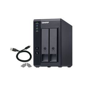 NAS QNAP TR-002, 2-bay 3.5' SATA HDD USB 3.1 Gen2 10Gbps type-C, USB-C to USB-A cable included