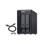 NAS QNAP TR-002, 2-bay 3.5' SATA HDD USB 3.1 Gen2 10Gbps type-C, USB-C to USB-A cable included