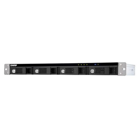 NAS QNAP TR-004U, 4-bay 1U 12' short-depth rackmount, 3.5' SATA HDD, 1M USB 3.0 type-C to type-A cable included