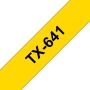 Brother Fita laminada - Texto preto sobre fundo amarelo, Largura 18mm, Comprimento 15m - TX641