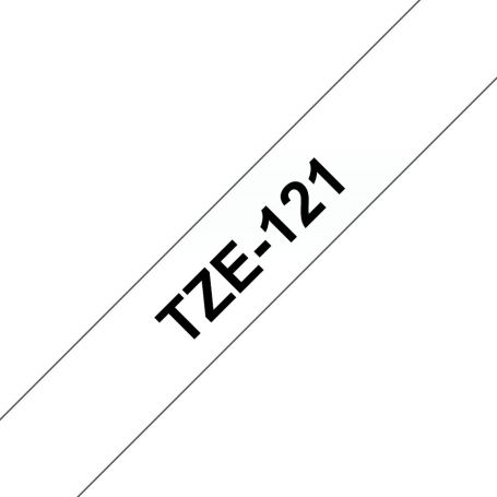 Brother Fita Laminada de 9 mm - Preto sobre fundo transparente para P-Touch - TZE121