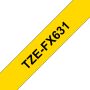 Brother Fita laminada flexível de 12mm, comprimento 8m - Texto preto sobre fundo amarelo - TZEFX631
